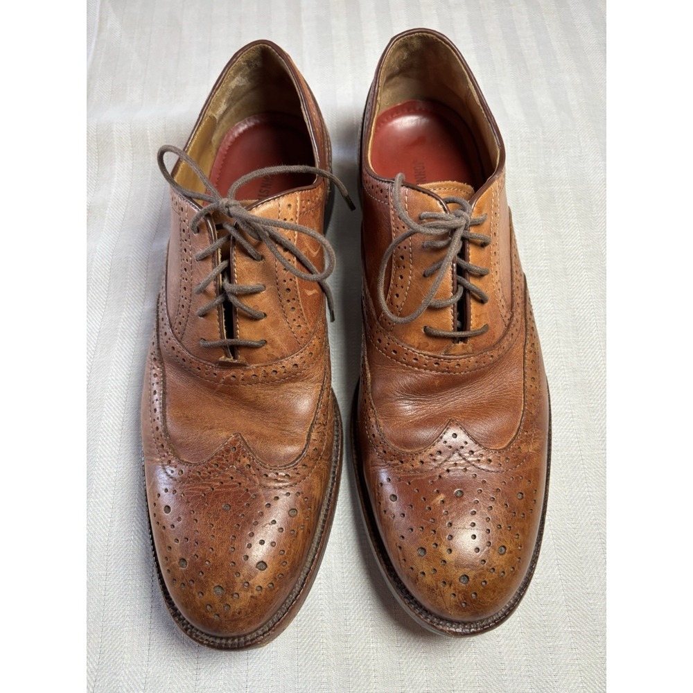 Johnston & Murphy Men's Leather Oxford Shoes Brown Size 10